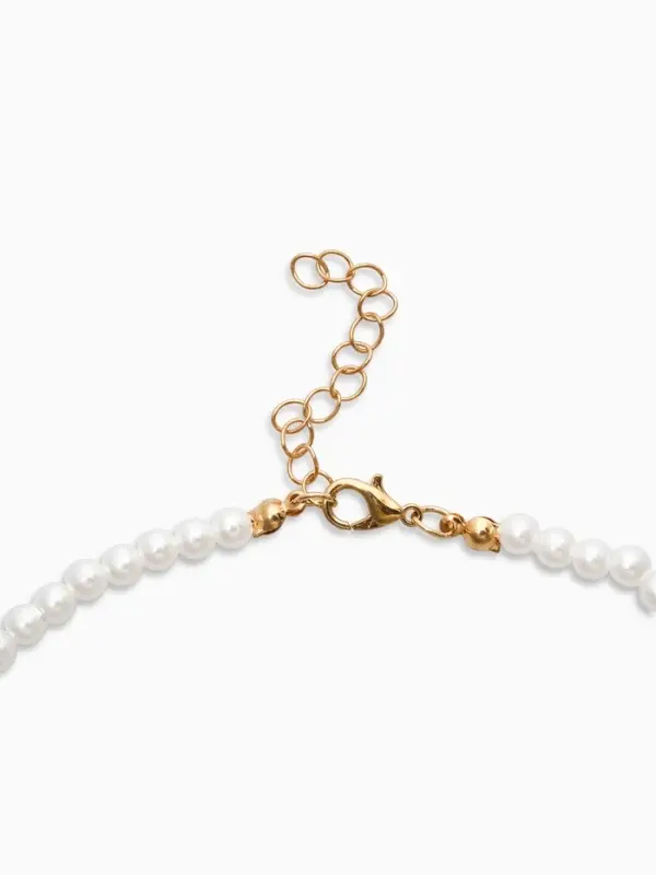 Кулон на жемчужной нитке "Вишня", цветной