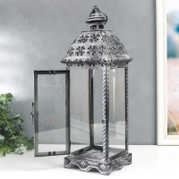 Подсвечник металл фонарь "Цветы из бабочек" 45х14,5х14,5 см