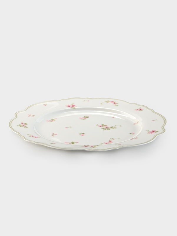 Тарелка WY Spring flowers, d=26.5 см, фарфор, белая