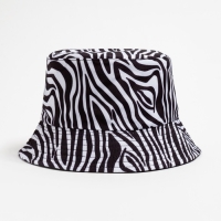 Панама женская MINAKU принт зебра, цвет чёрный/белый, р-р 56-58