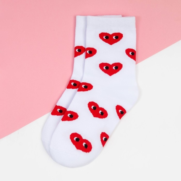 Носки детские KAFTAN "Сердечки", р-р 18-20, белый