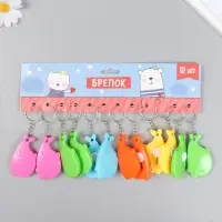 Брелок пластик канцелярский нож "Китёнок" МИКС 3,5х6,5 см