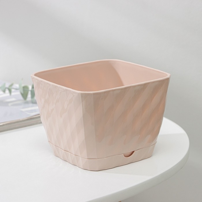 Горшок с поддоном &laquo;Классика&raquo;, 1 л, бежевый