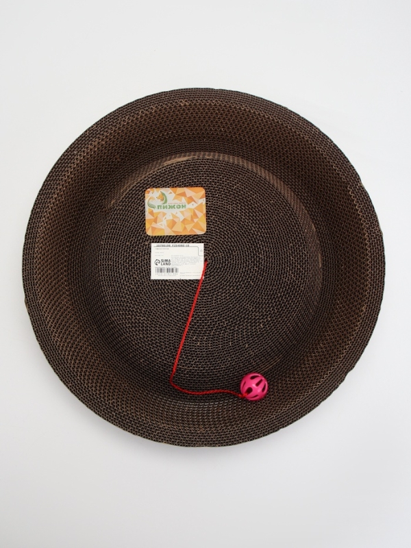 Когтеточка-лежанка Когтеточка-лежанка "Пижон" из гофрокартона с кошачьей мятой "Пчелка", 45 х 9 см