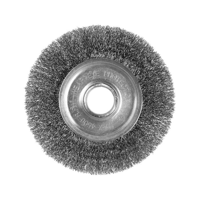 Щетка металлическая для УШМ ТУНДРА, плоская, посадка 22 мм, 125 мм
