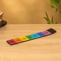 Подставка под благовония "7 чакр" 28х5 см, дерево