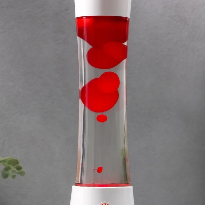 Лава-лампа "Колонна" Е14, воск, белый h=39 см