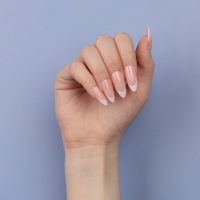 Накладные ногти &laquo;Classic French&raquo;, 24 шт, с клеевыми пластинами, форма миндаль, цвет нежно-розовый/белый