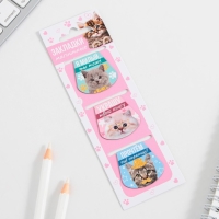 Закладки магнитные для книг, 3 шт &laquo;Котики&raquo;