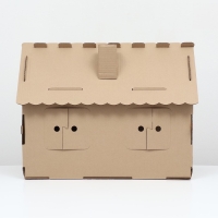 Дом-конструктор для кошек, 59 х 30 х 47 см, крафт