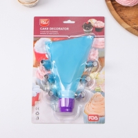 Набор кондитерский, 8 предметов: мешок, адаптер, 6 насадок d=3 см