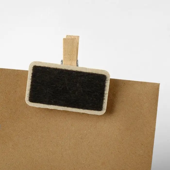 Меловой ценник &laquo;На прищепке&raquo; 4&times;3.5 прямоугольник, (фасовка 10 шт.), чёрный