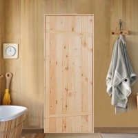 Дверной блок для бани, 170×70см, из сосны, на клиньях, массив Дверной блок для бани, 170×70см, из сосны, на клиньях, массив