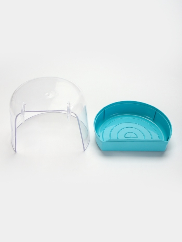 Купалка для птиц, внешняя 12 х 9 х 11 см, бирюзовая Купалка для птиц, внешняя 12 х 9 х 11 см, бирюзовая