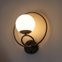 Бра "Сферум" Е27 40Вт черный 28х23х23см Бра "Сферум" Е27 40Вт черный 28х23х23см