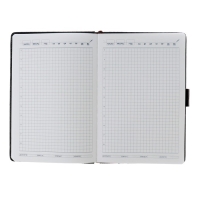 Ежедневник недатированный А5, 140 листов в клетку, с хлястиком, обложка кожзам, МИКС