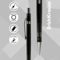 Карандаш механический ErichKrause "Black Pointer", НВ, грифель d=0.5 мм, в коробке Карандаш механический ErichKrause "Black Pointer", НВ, грифель d=0.5 мм, в коробке