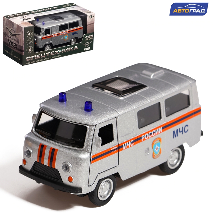 Машина металлическая &laquo;УАЗ 3962. Спецтехника&raquo;, инерция, 1;32, световые и звуковые эффекты, цвет МИКС