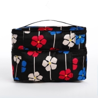 Косметичка, 2 отдела на молниях, цвет чёрный Косметичка, 2 отдела на молниях, цвет чёрный