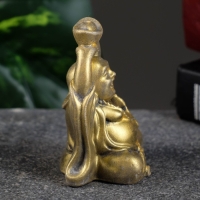 Фигура "Хотей со слитком" состаренное золото, 7х5х4см Фигура "Хотей со слитком" состаренное золото, 7х5х4см