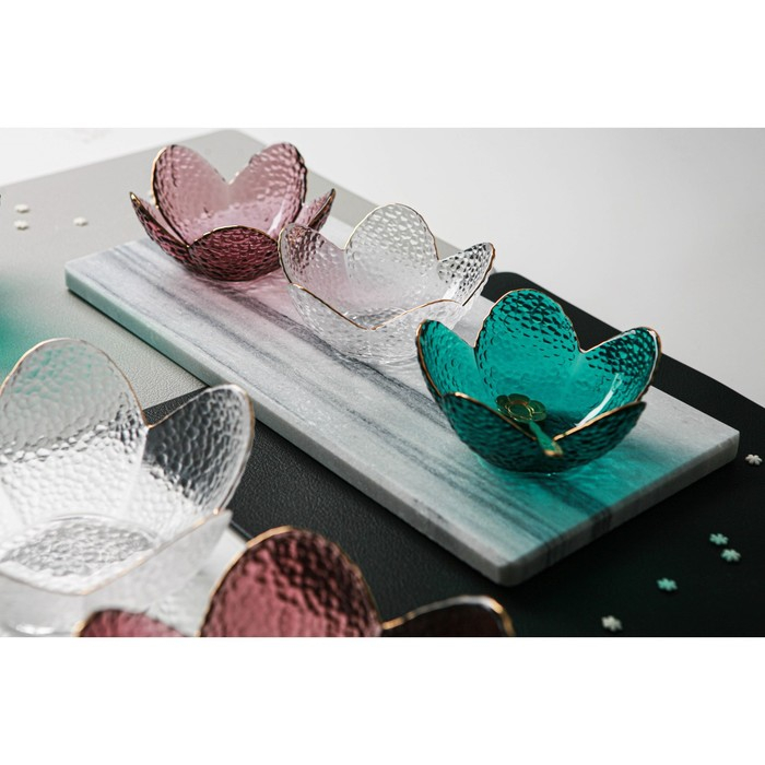 Салатник стеклянный фигурный &laquo;Цветок&raquo;, 150 мл, 12&times;5 см