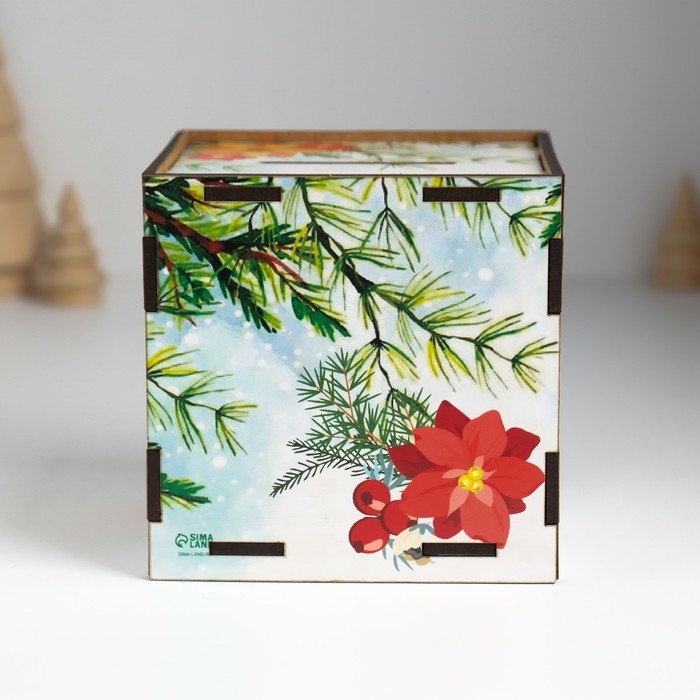 Копилка куб "Змея. Приятных сюрпризов" 10х10х10 см