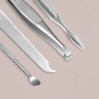 Набор маникюрный &laquo;TOUCH&raquo;, 7 предметов, PVC - чехол, цвет голубой