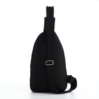 Сумка-слинг из текстиля, 3 наружных кармана, цвет чёрный Сумка-слинг из текстиля, 3 наружных кармана, цвет чёрный