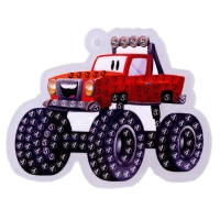 Алмазная мозаика на брелоке с частичным заполнением для детей &laquo;Тачка&raquo;