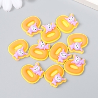 Декор для творчества "Цифра 0 со зверюшкой" набор 10 шт 2х2 см