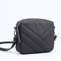 Сумка кросс-боди RICHET на молнии, наружный карман, цвет серый Сумка кросс-боди RICHET на молнии, наружный карман, цвет серый