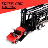 Грузовик металлический &laquo;Перевозчик&raquo;, инерция, с 6 машинками