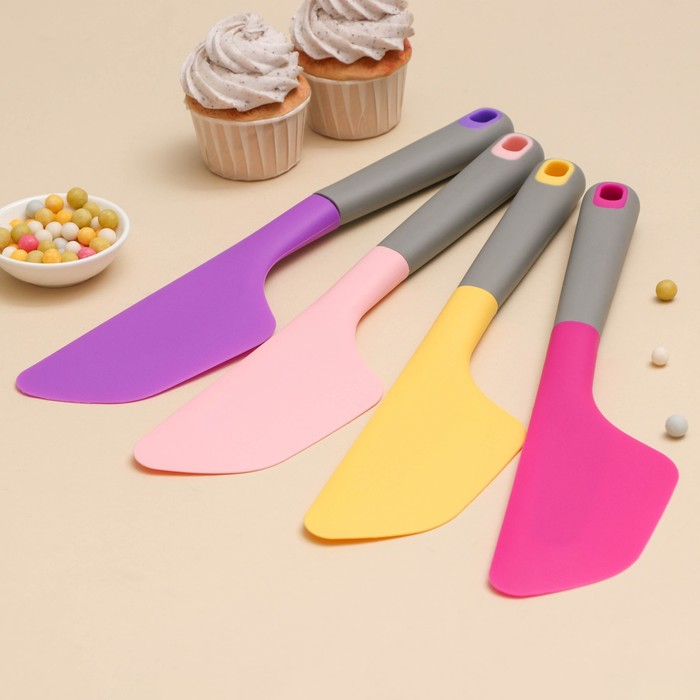 Шпатель кондитерский Доляна &laquo;Честер&raquo;, 34&times;7,5&times;2 см, цвет МИКС