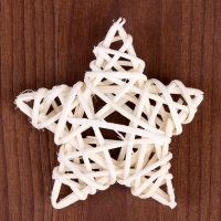 Декор для творчества из лозы &laquo;Звезда&raquo; набор 3 шт., размер 1 шт. &mdash; 6,5 см, цвет натуральный