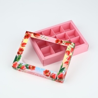 Коробка складная под 12 конфет &laquo;Для тебя&raquo;, 14,4 х 18,4 х 3,8 см