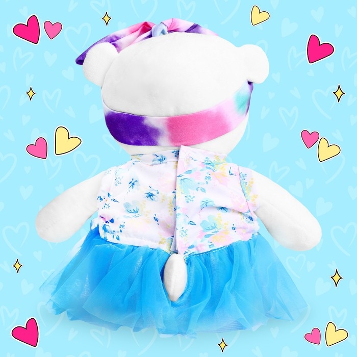 Мягкая игрушка &laquo;Мишка Лаппи&raquo;, в голубой юбочке, 22 см