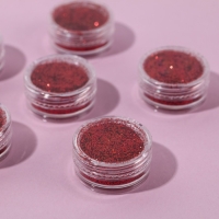 Набор блесток для декора, мелкий помол, цвет алый, 6 штук Набор блесток для декора, мелкий помол, цвет алый, 6 штук