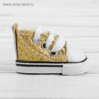 Кеды для кукол &laquo;Блёстки&raquo;, длина подошвы: 5 см, цвет золотой