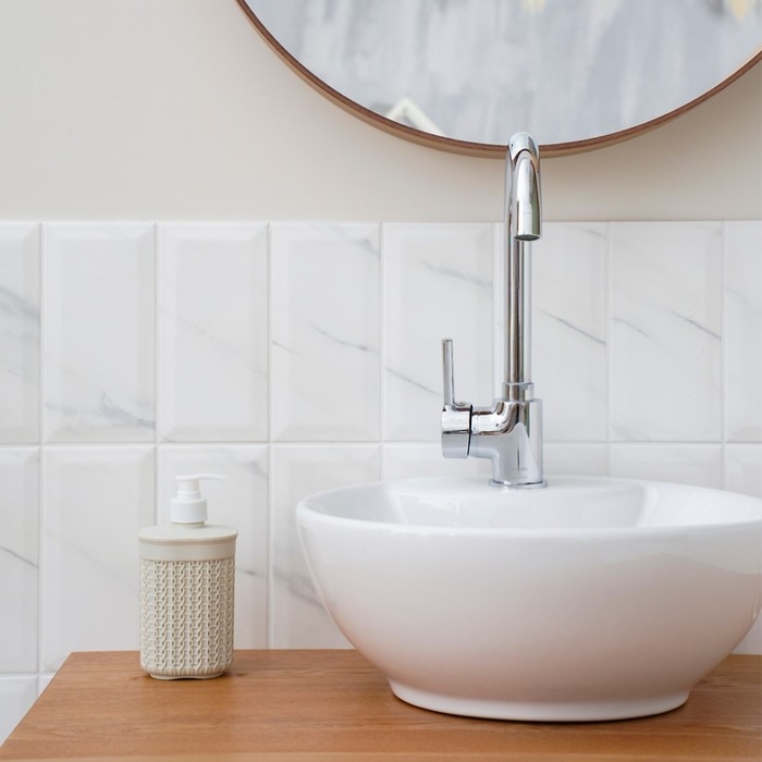 Дозатор для мыла &laquo;Вязание&raquo;, 500 мл, цвет белый ротанг