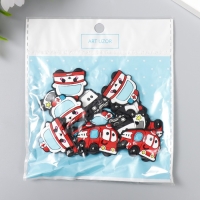 Декор для творчества резина "Спецслужбы. Транспорт" набор 15 шт МИКС 2,8х3,5 см