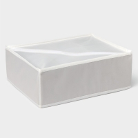 Органайзер для хранения белья LaDо́m, 12 ячеек, 32&times;24&times;12 см, цвет серый