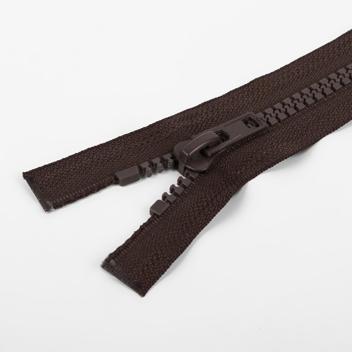 Молния &laquo;Трактор&raquo;, №8, разъёмная, 2 замка, замки автомат, 100 см, цвет коричневый, цена за 1 штуку