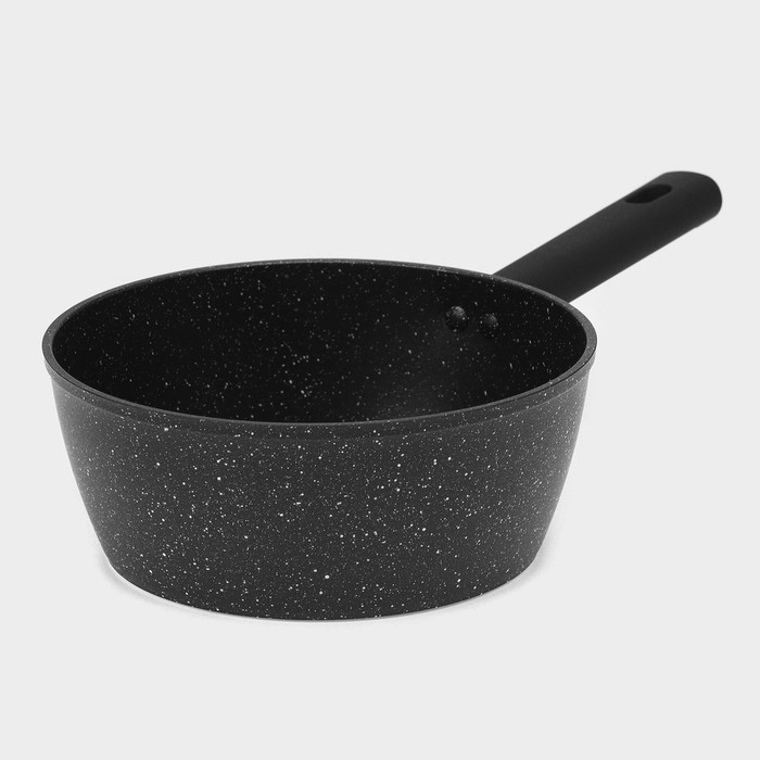 Ковш с крышкой Доляна &laquo;Первый дом&raquo;, 1,2 л, d=18 см, антипригарное покрытие, индукция, цвет чёрный