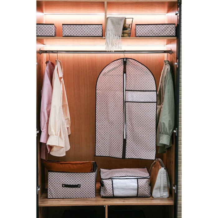 Кофр для хранения вещей Доляна &laquo;Браун&raquo;, 45&times;30&times;20 см, цвет коричневый