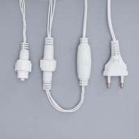 Гирлянда &laquo;Нить&raquo; 10 м, IP44, УМС, белая нить, 100 LED, свечение синее, 220 В