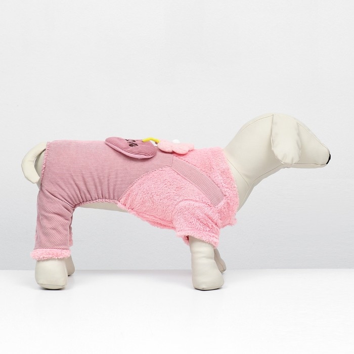 Комбинезон Комбинезон "Love", размер М (ДС 30 см, ОГ 40 см, ОШ 30 см), розовый