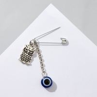 Булавка-оберег &laquo;Удачи на дороге&raquo;, 6 см, цвет синий в серебре