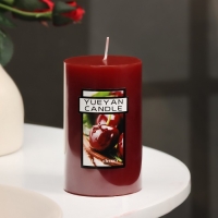 Свеча-цилиндр ароматическая "Вишня", 6х10 см