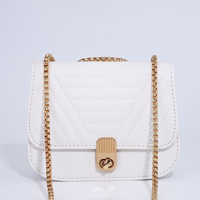 Сумка-мессенджер на клапане, цвет белый Сумка-мессенджер на клапане, цвет белый