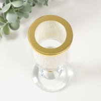 Подсвечник стекло на 1 свечу d=4 см"Марсель" 7х7х17 см